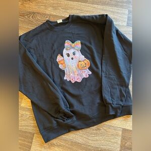NEW Hanes Black EcoSmart Ghost Sweatshirt
